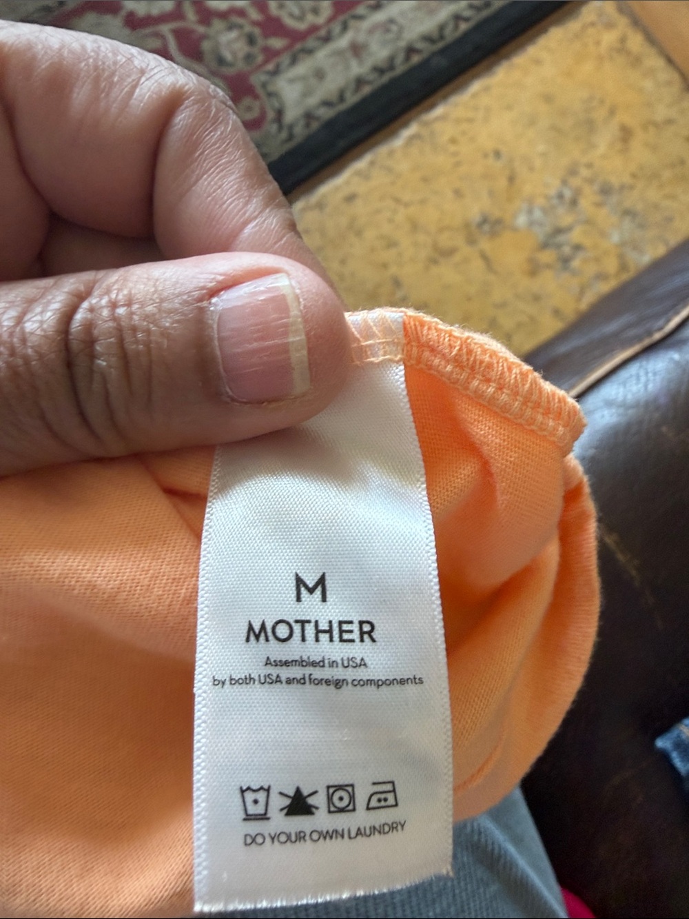 MOTHER Peach Short Sleeve 'Surfs Up' Graphic Tee NWOT 100% cotton - Picture 3 of 4